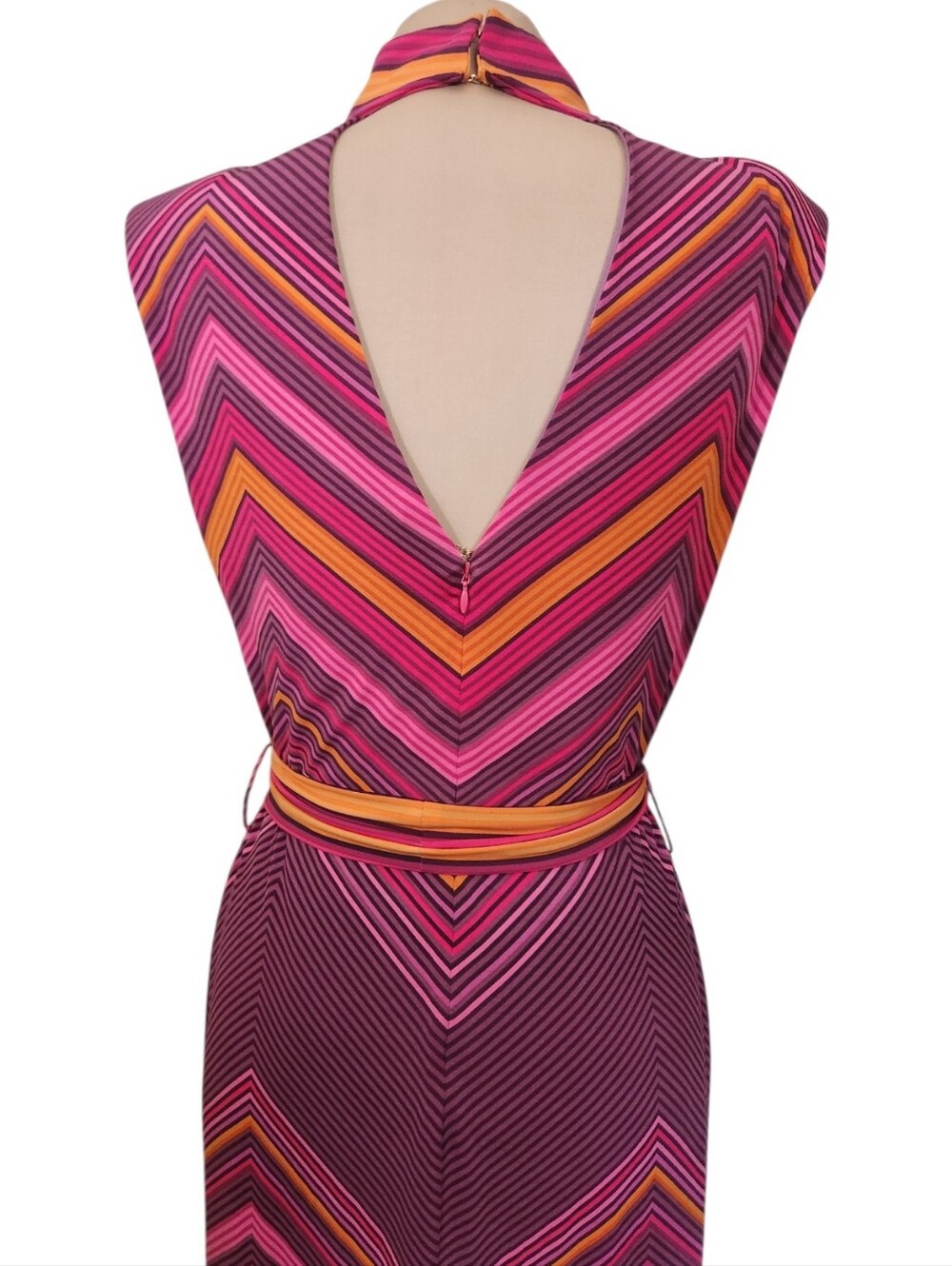 RAMY BROOK Karolina Chevron Knit Midi Dress - Size L - Picture 10 of 16